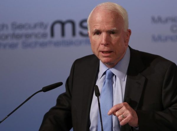 U.S. Senator McCain speaks at the opening of the 53rd Munich Security Conference in Munich