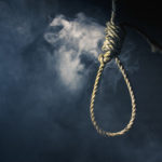 high contrast image of a hangman's noose