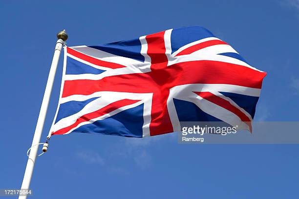 Union Jack waving in the wind.