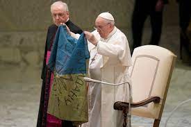 Pope with Ukraine Flag