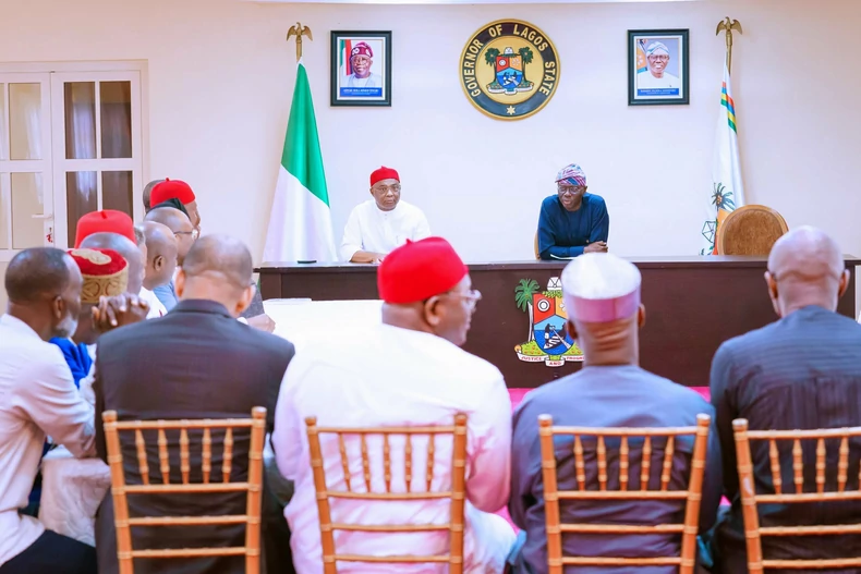 Uzodinma and Sanwolu meeting Igbo Leaders