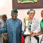 Super Falcons With President